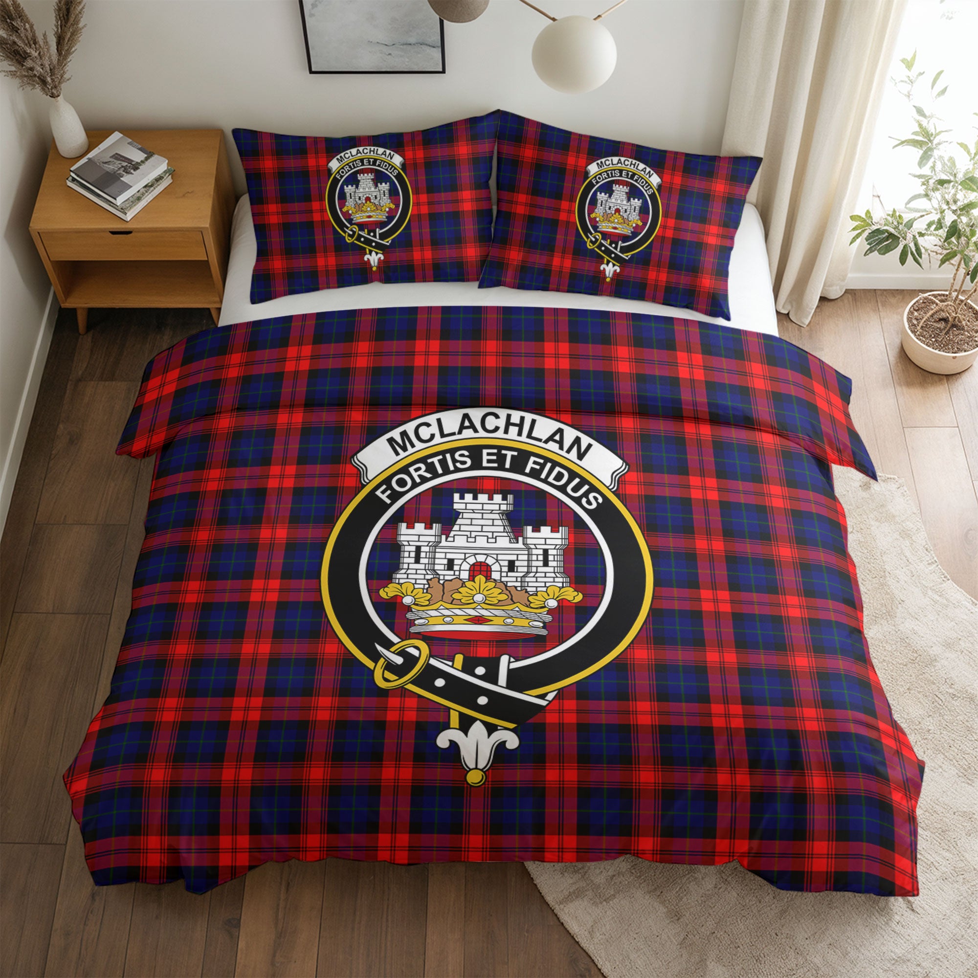 McLachlan Modern Tartan Crest Bedding Set