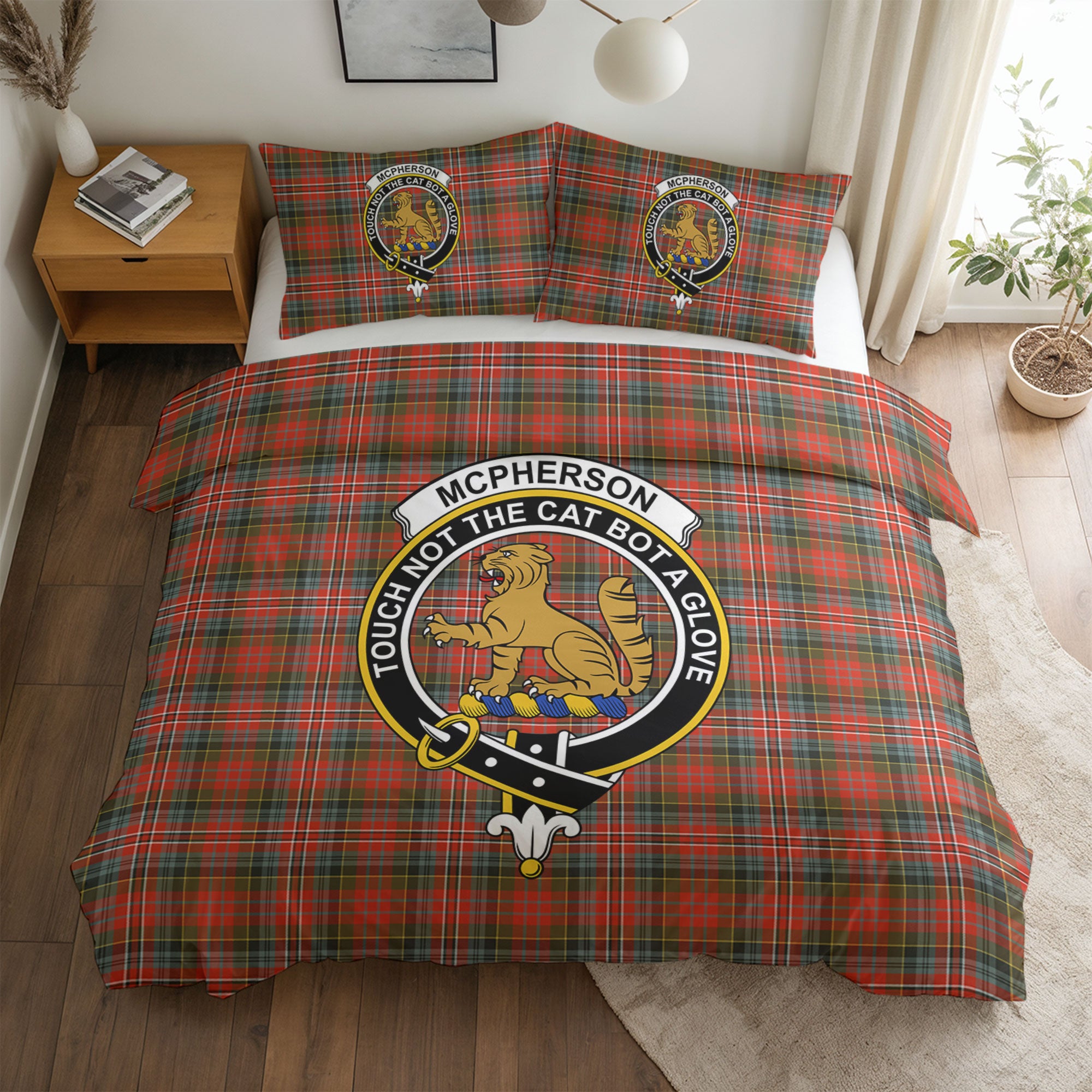 McPherson Weathered Tartan Crest Bedding Set
