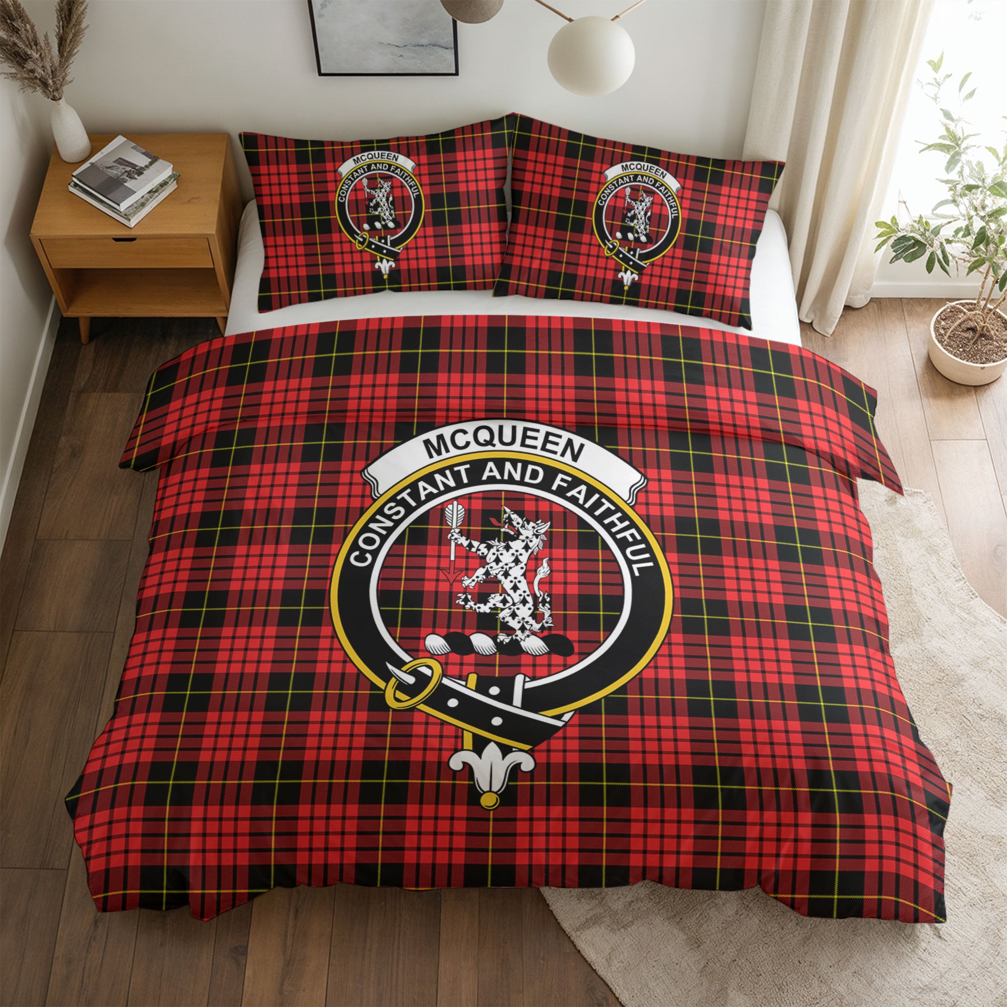 McQueen Modern Tartan Crest Bedding Set