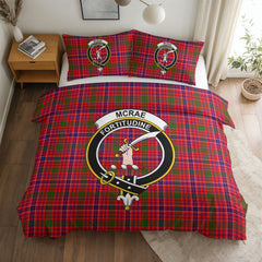McRae Modern Tartan Crest Bedding Set