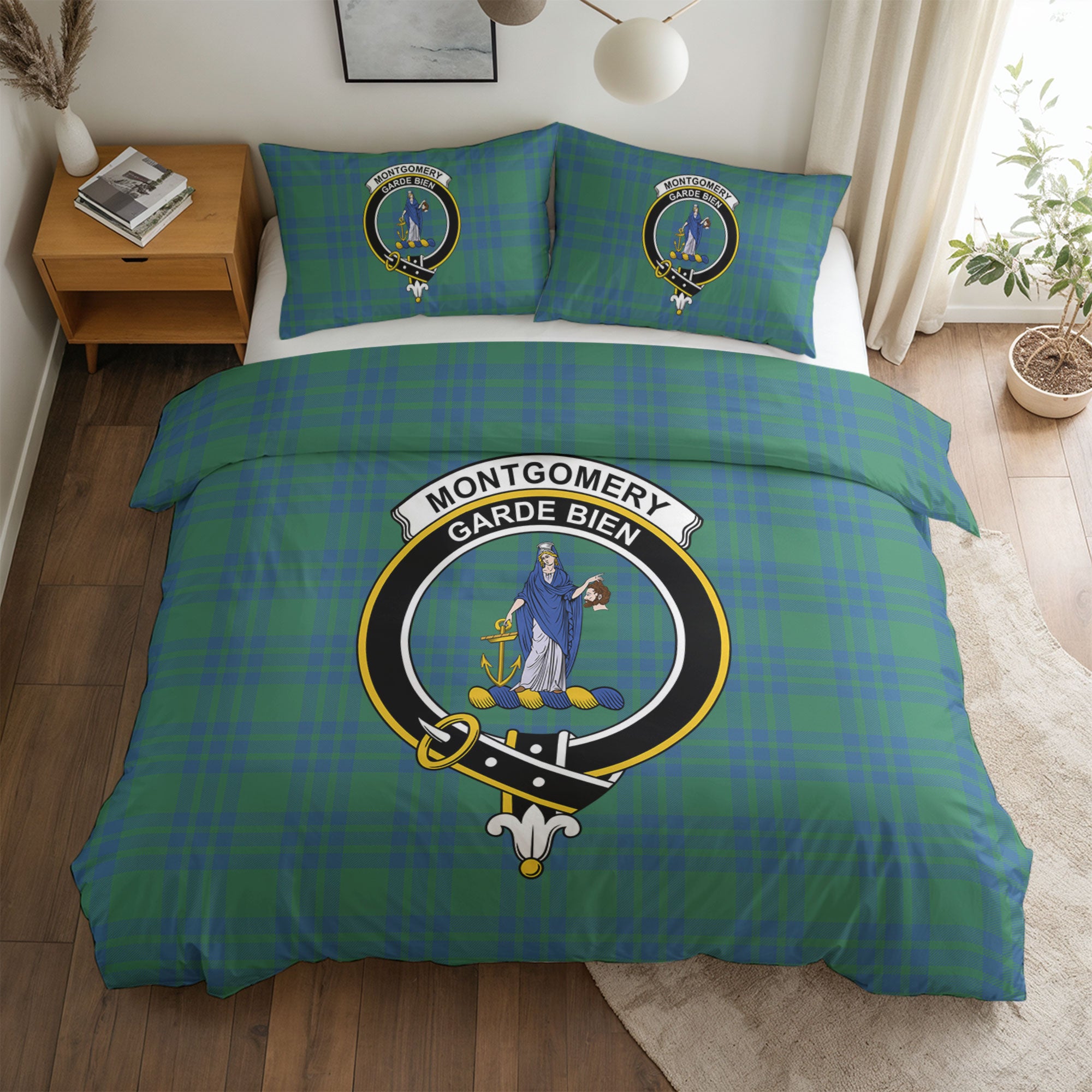 Montgomery Ancient Tartan Crest Bedding Set