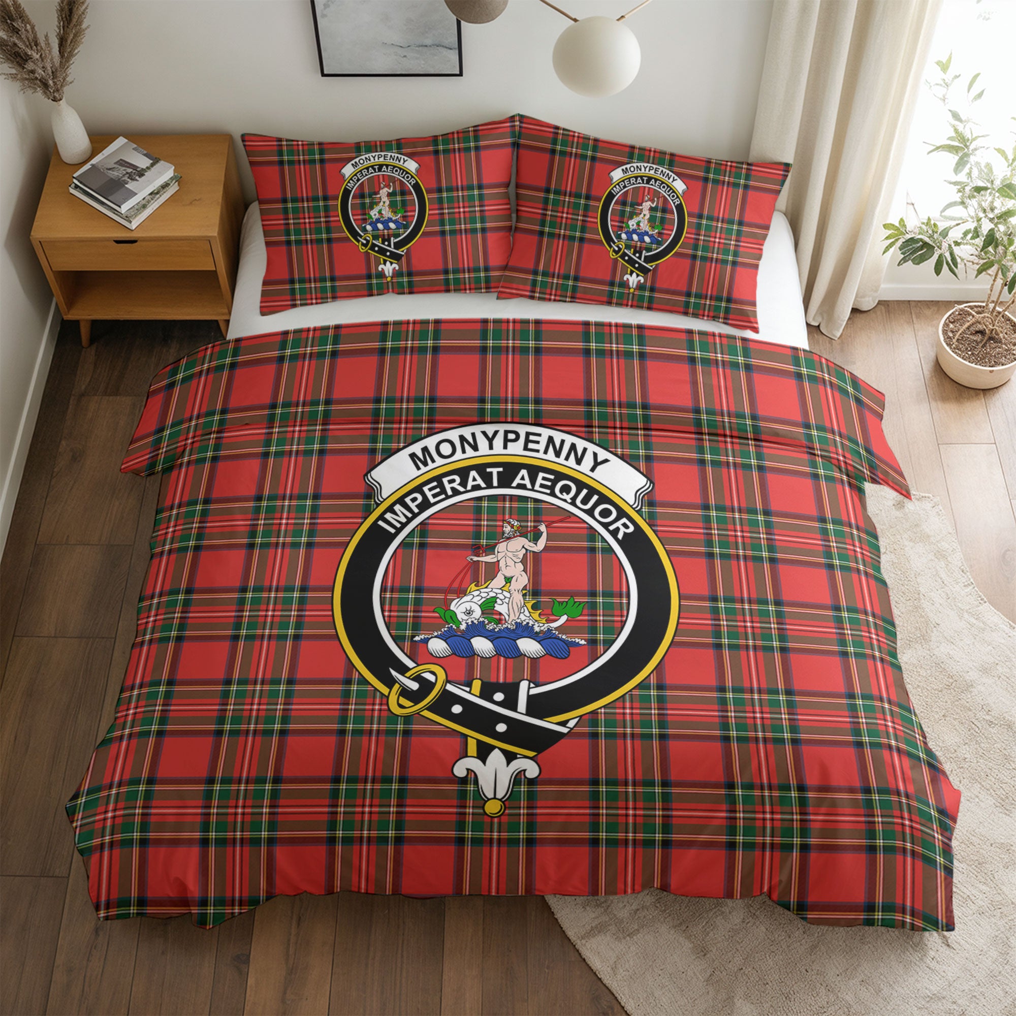 Monypenny Tartan Crest Bedding Set