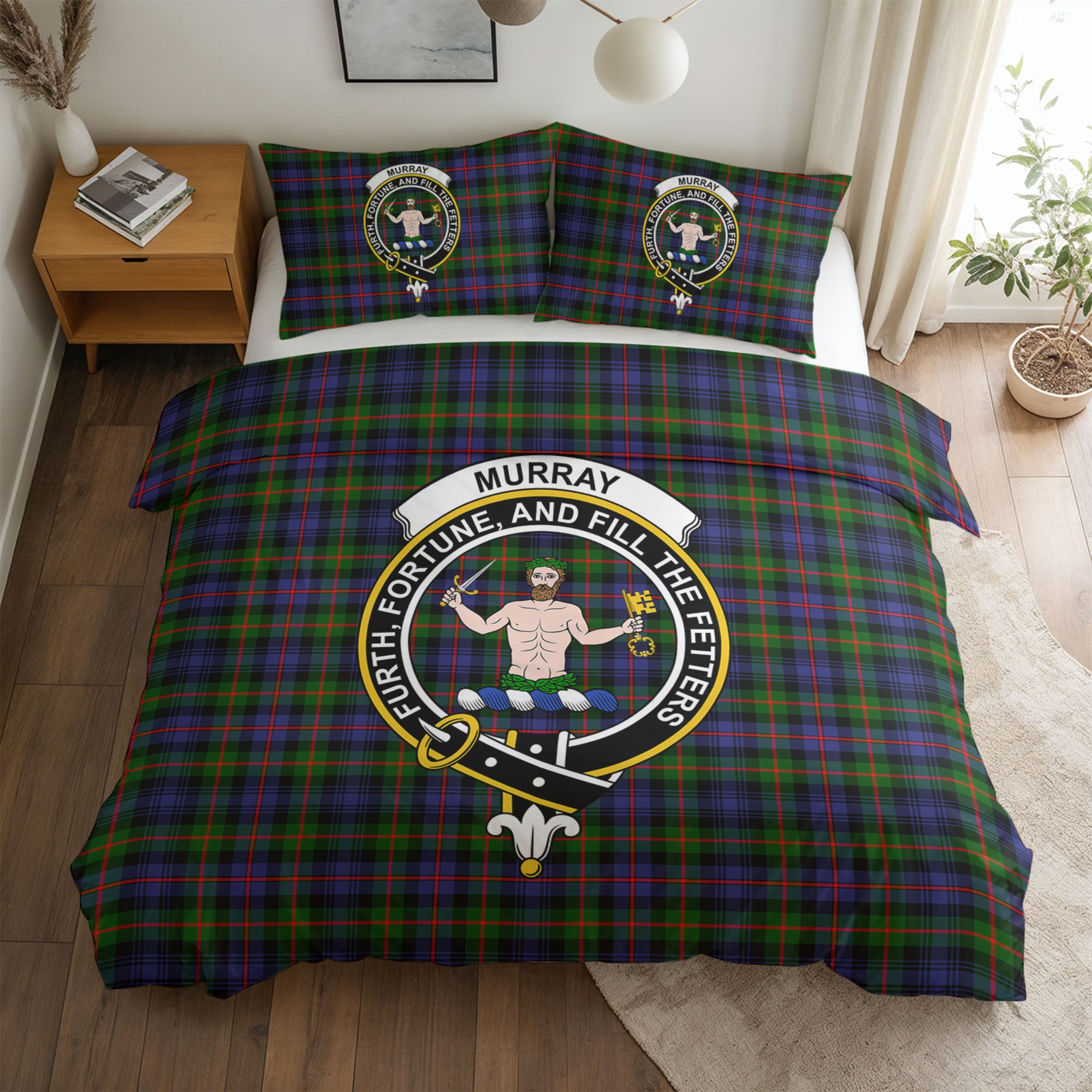 Murray of Atholl Modern Tartan Crest Bedding Set