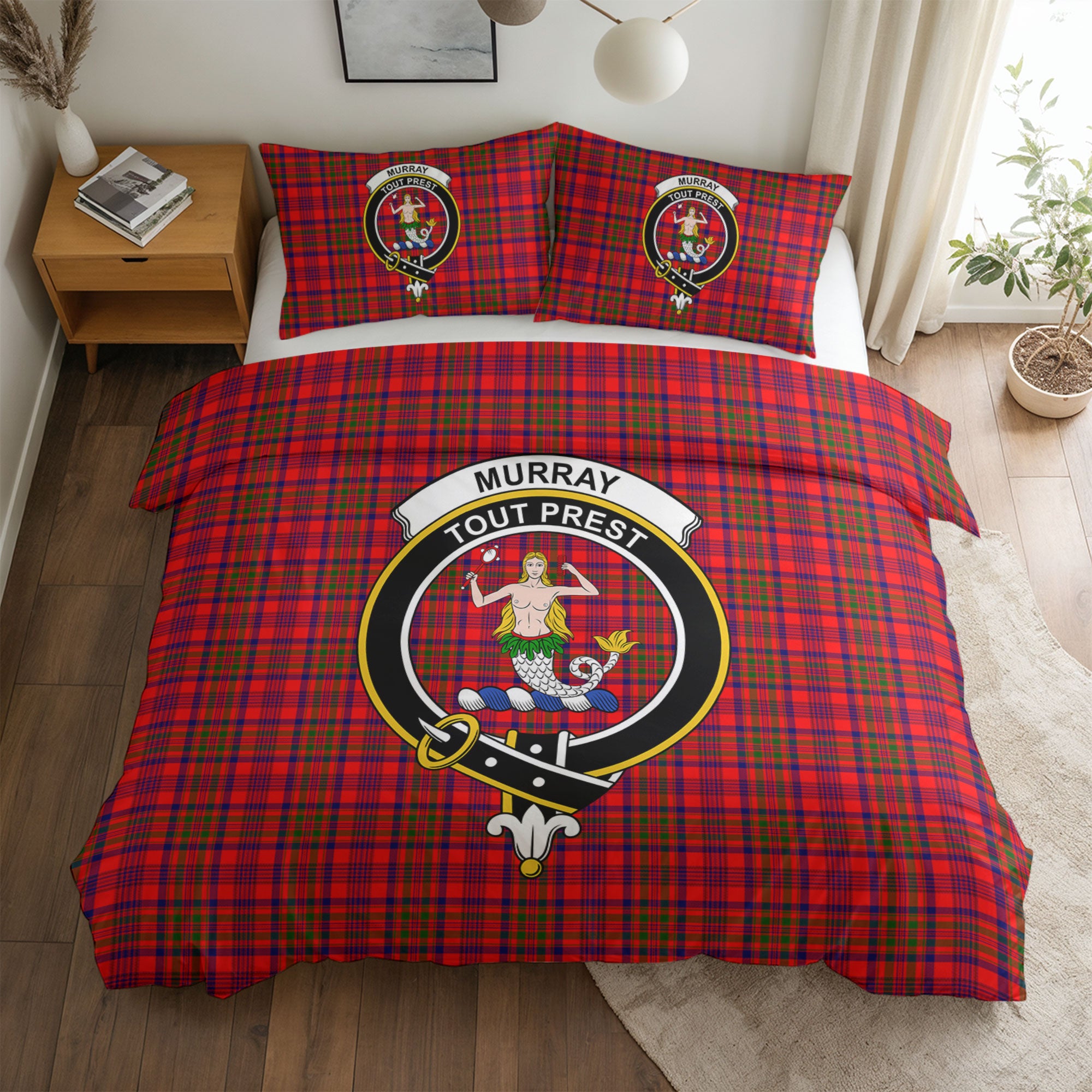 Murray of Tulloch Modern Tartan Crest Bedding Set