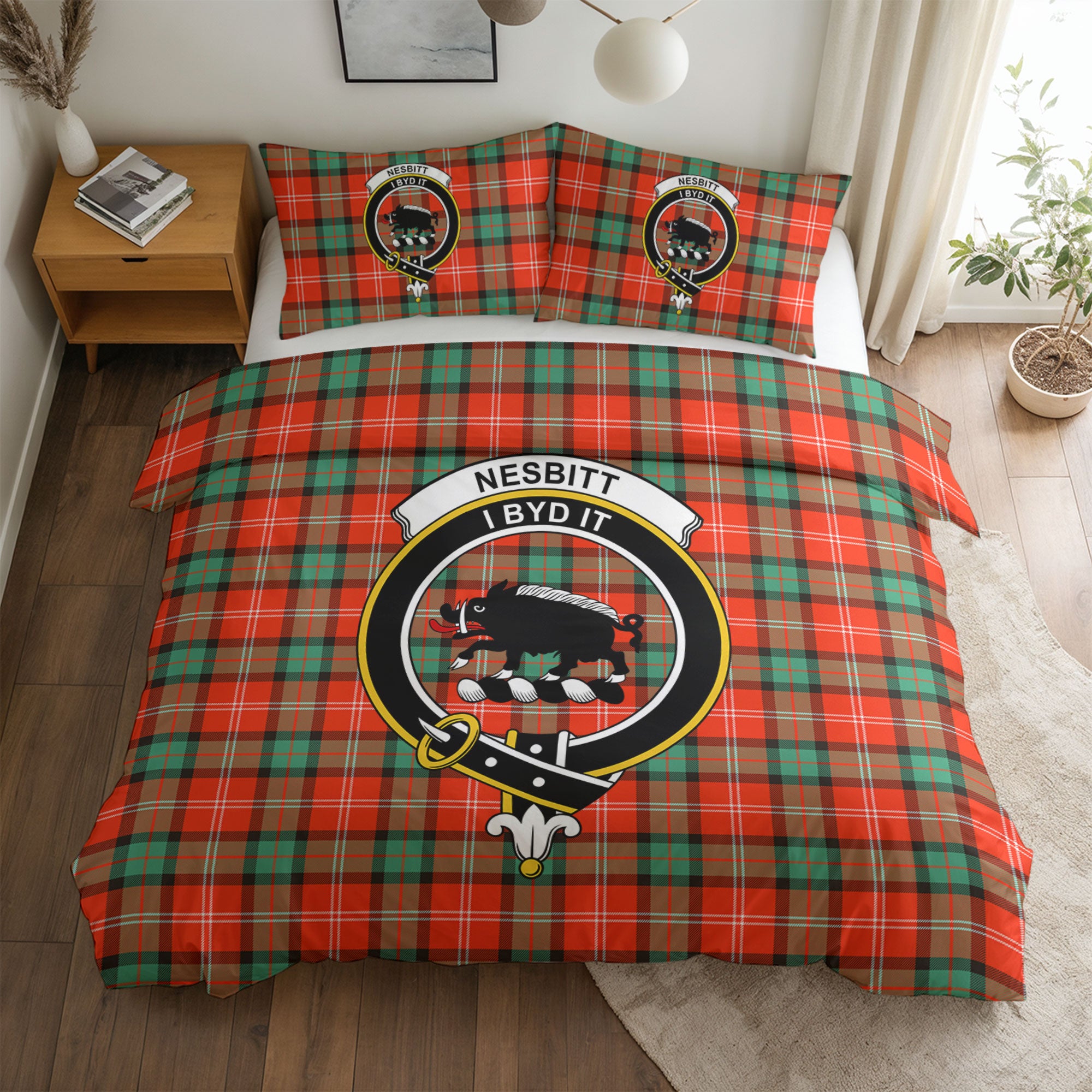 Nesbitt Ancient Tartan Crest Bedding Set