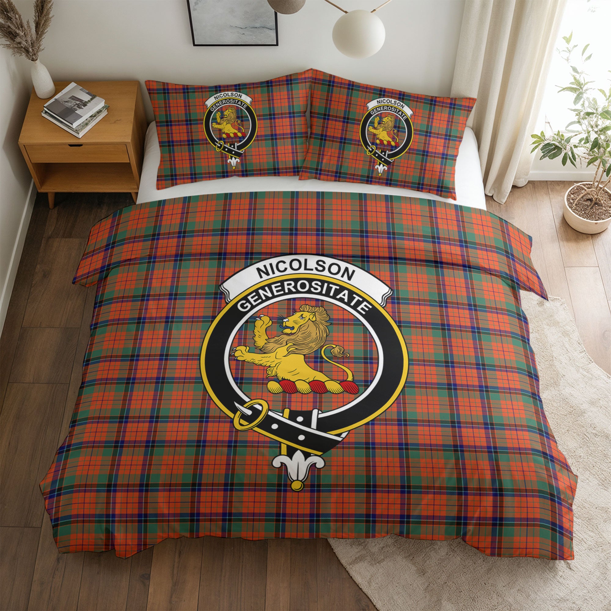 Nicolson Ancient Tartan Crest Bedding Set
