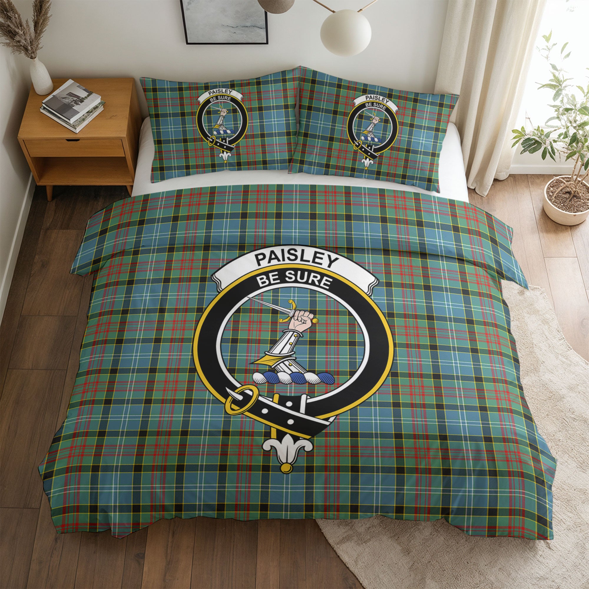 Paisley District Tartan Crest Bedding Set
