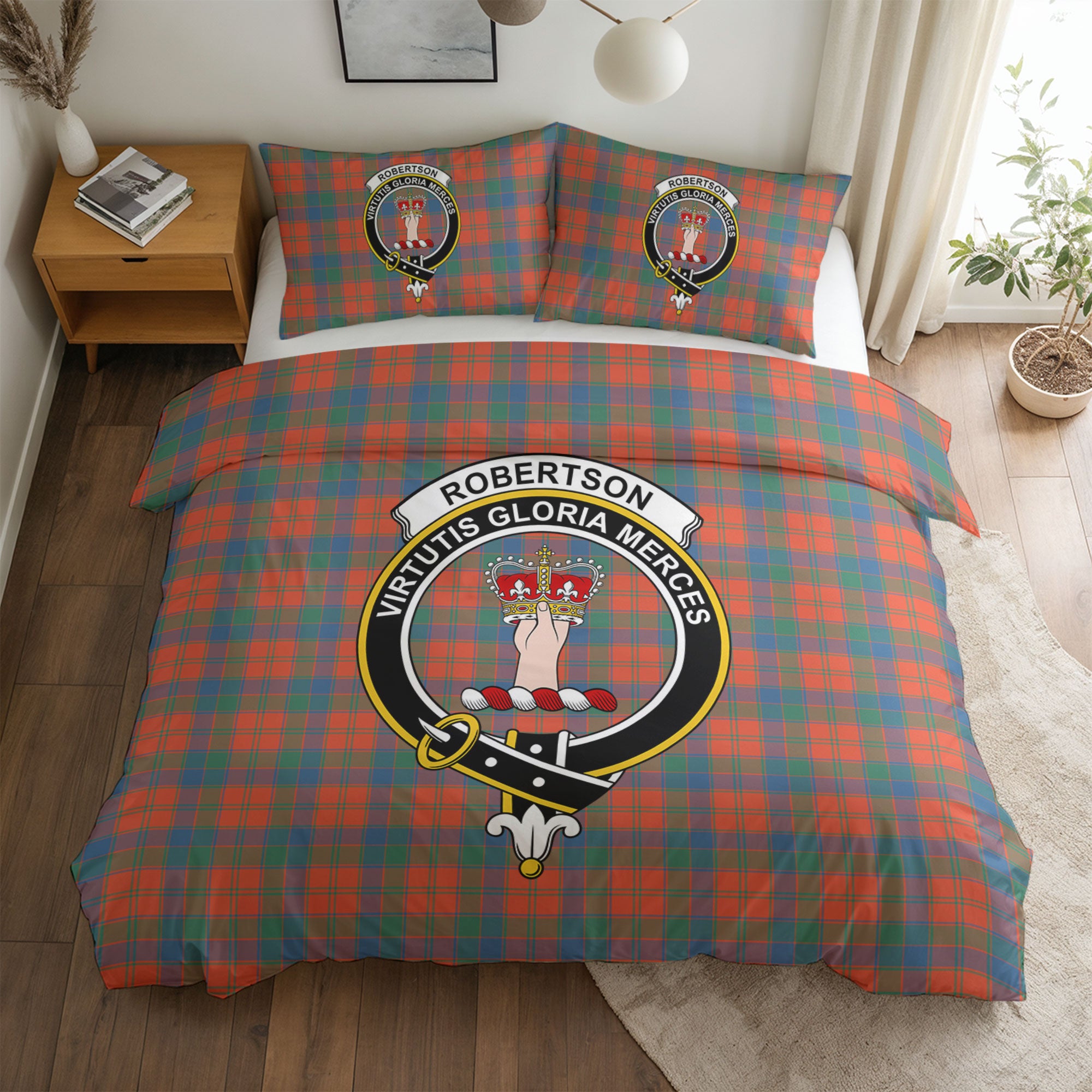 Robertson Ancient Tartan Crest Bedding Set