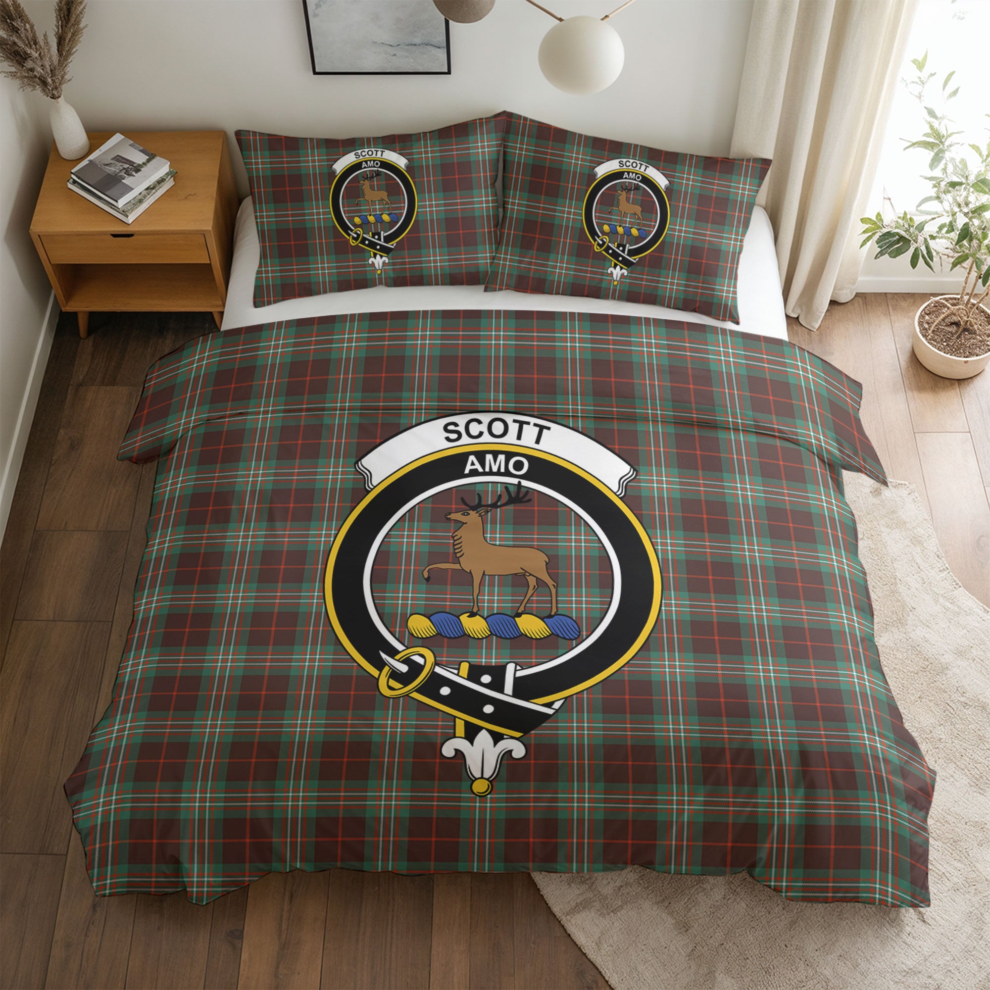 Scott Brown Ancient Tartan Crest Bedding Set