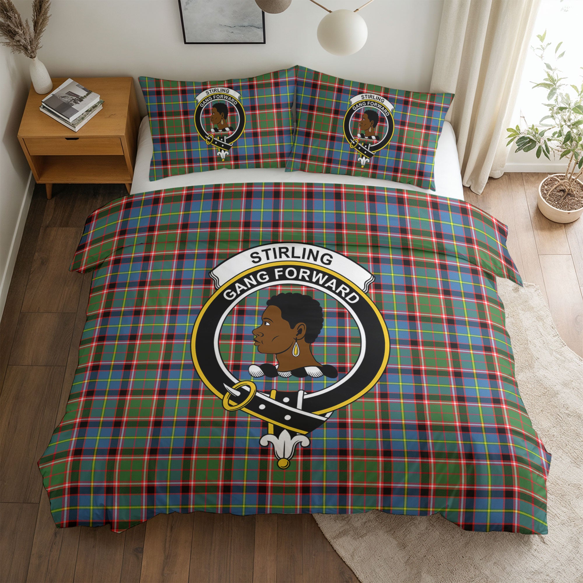 Stirling (of Keir) Tartan Crest Bedding Set