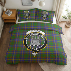 Strang (or Strange) Tartan Crest Bedding Set
