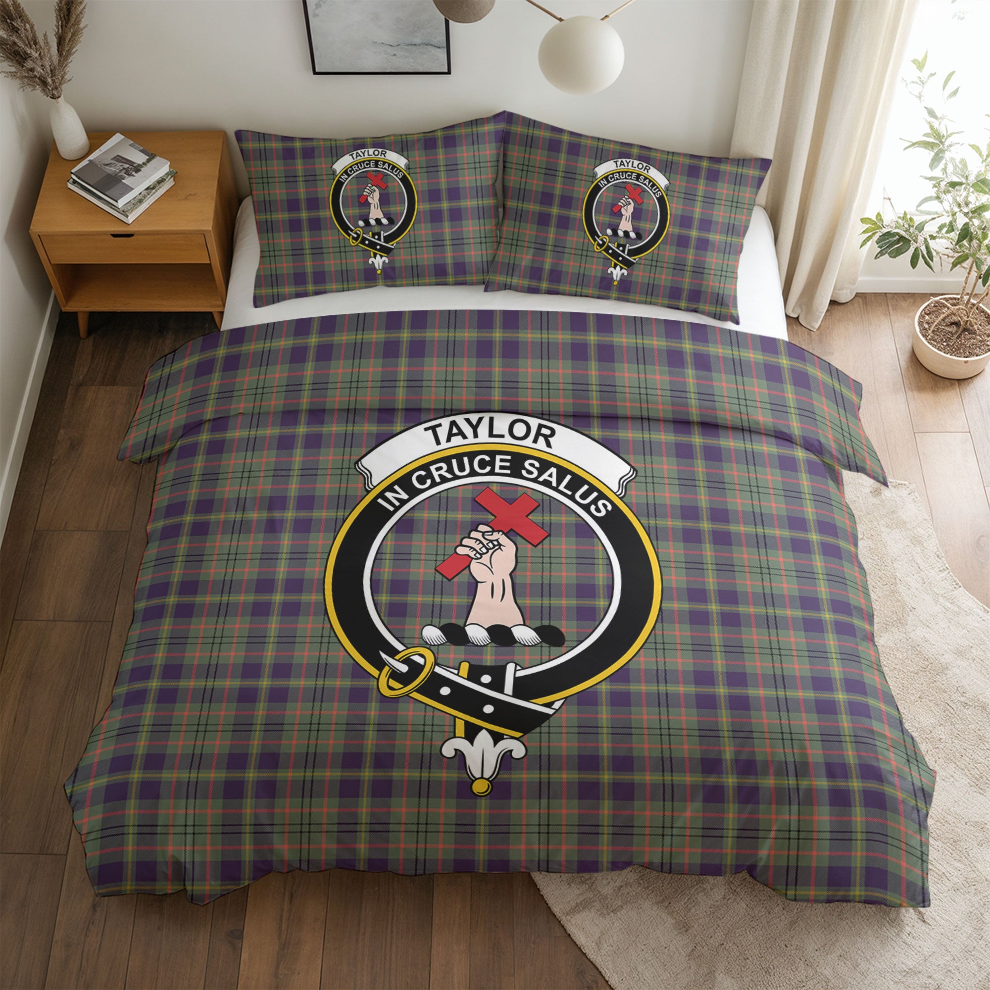 Taylor Weathered Tartan Crest Bedding Set