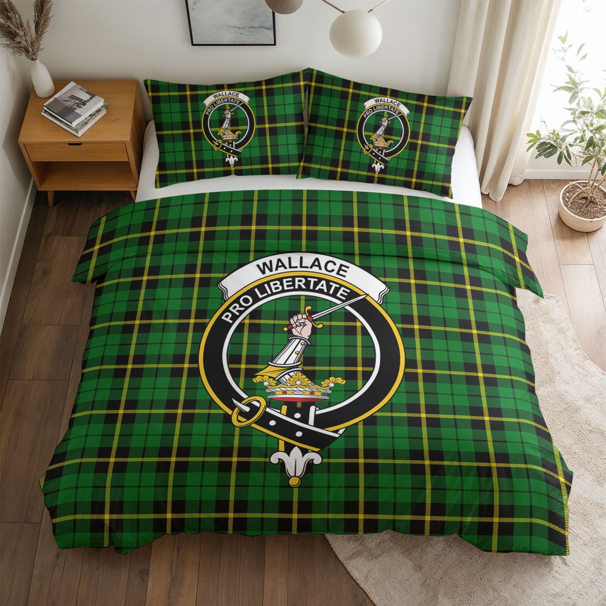 Wallace Hunting Modern Tartan Crest Bedding Set