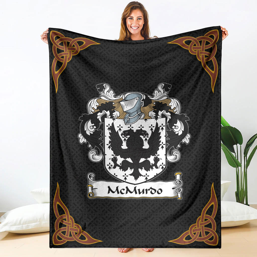 McMurdo Crest Premium Blanket - Black Celtic Style