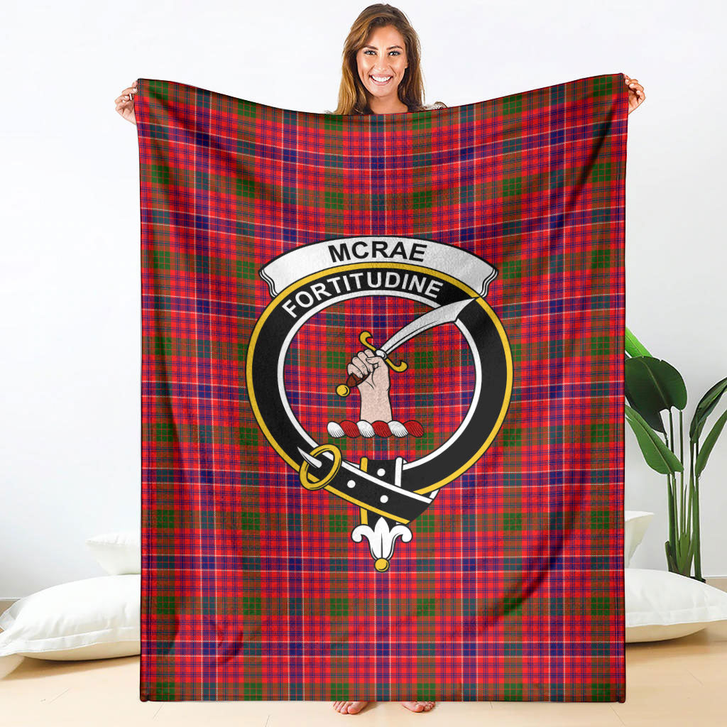 McRae Modern Tartan Crest Blanket
