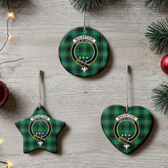 MacArthur Ancient Tartan Crest Christmas Ceramic Ornament