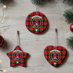 MacNaughten Tartan Crest Christmas Ceramic Ornament