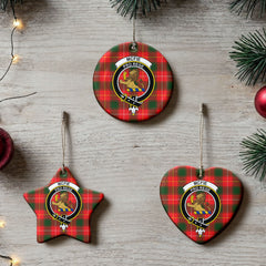 McFie Tartan Crest Christmas Ceramic Ornament
