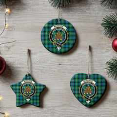 McKenzie Ancient Tartan Crest Christmas Ceramic Ornament
