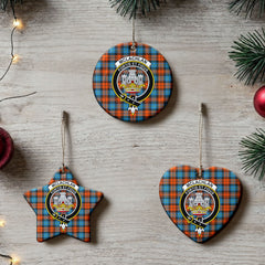 McLachlan Ancient Tartan Crest Christmas Ceramic Ornament