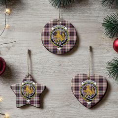 McPherson Hunting Ancient Tartan Crest Christmas Ceramic Ornament