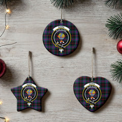 Nairn Tartan Crest Christmas Ceramic Ornament