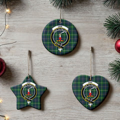 Orr Tartan Crest Christmas Ceramic Ornament