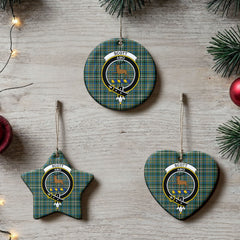 Scott Green Ancient Tartan Crest Christmas Ceramic Ornament