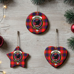 Tweedie Tartan Crest Christmas Ceramic Ornament