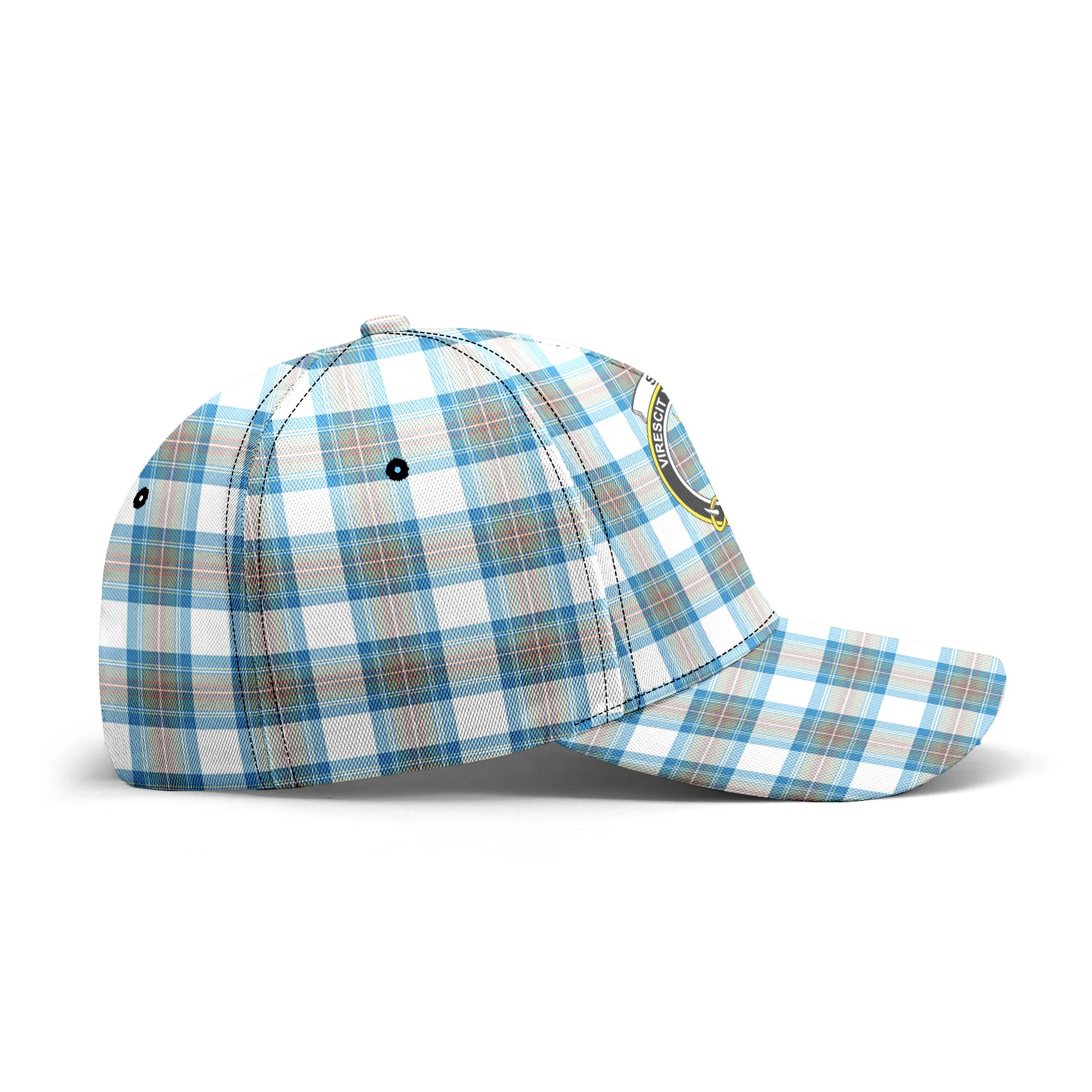 Stewart Muted Blue Tartan Crest Classic Cap