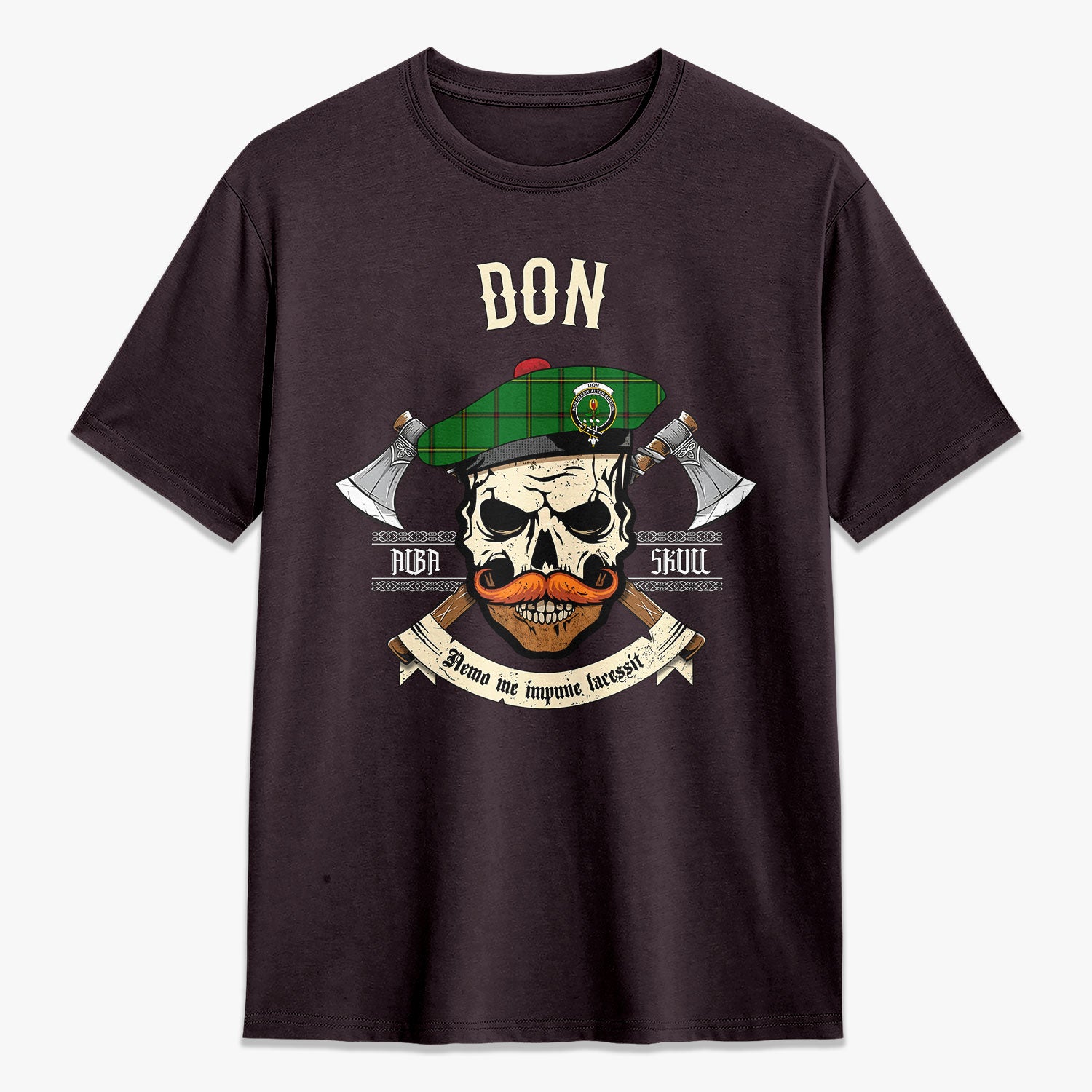 Don Tartan Crest 2D T-shirt - Alba Skull Style