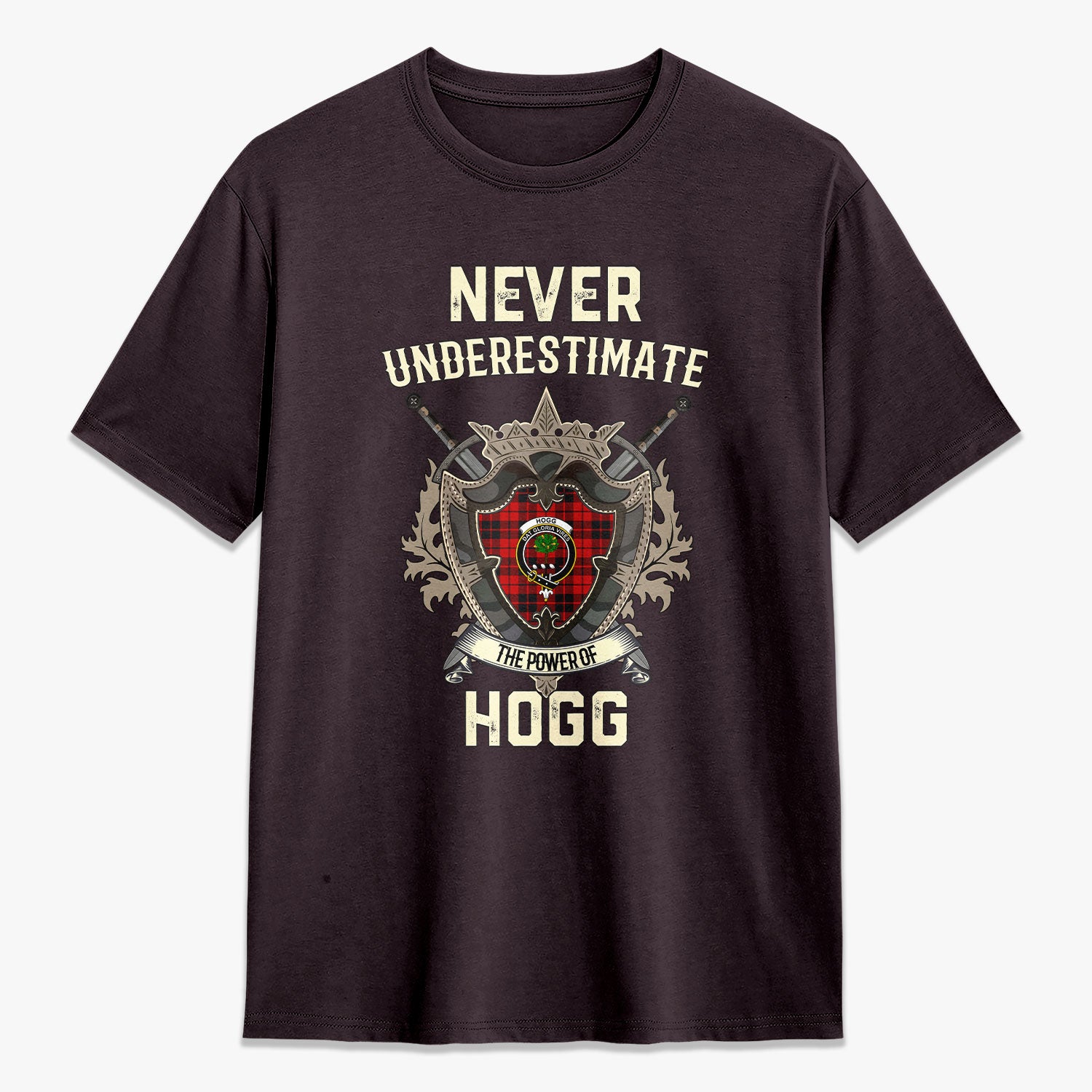 Hogg Tartan Crest 2D T-shirt - Never Underestimate Style