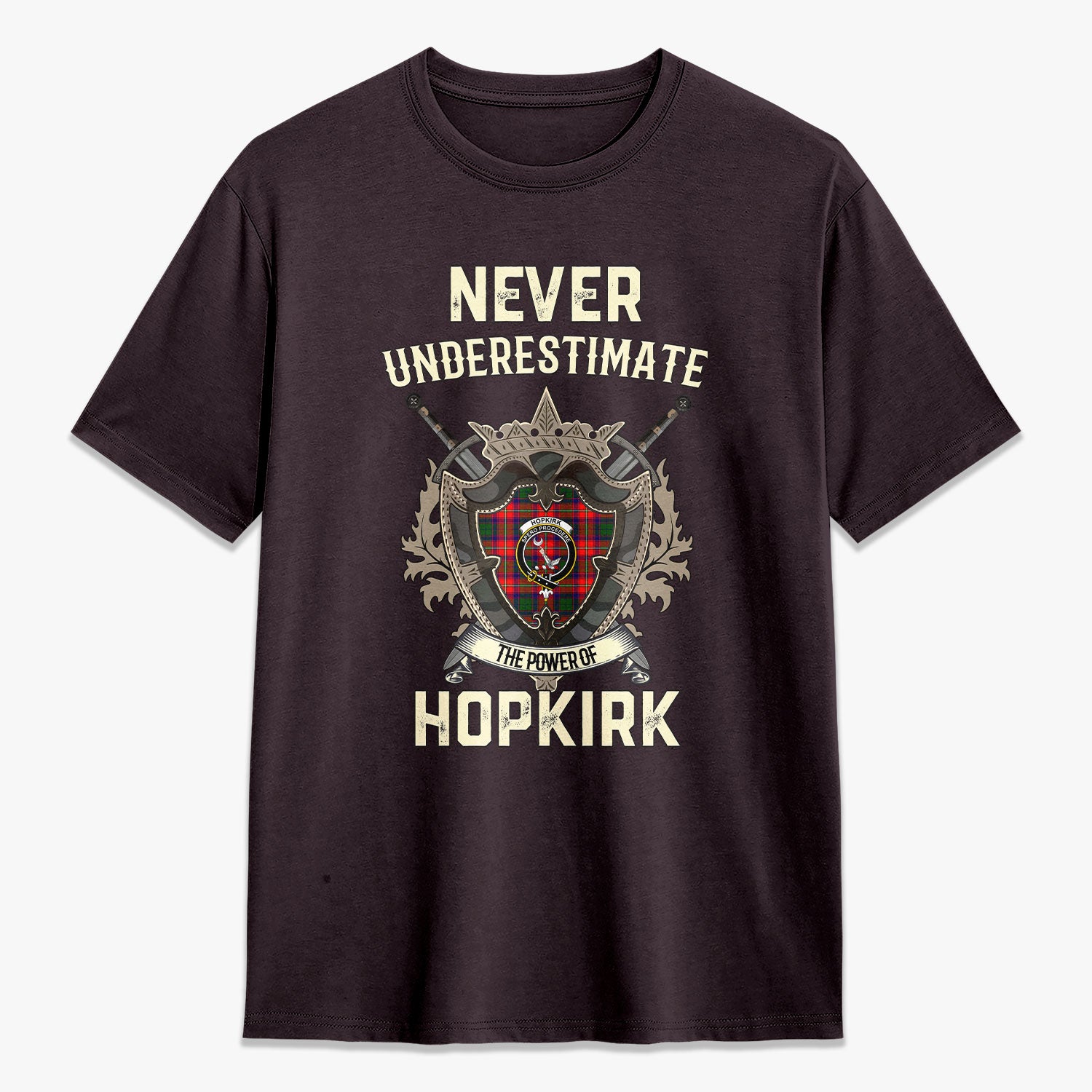 Hopkirk Tartan Crest 2D T-shirt - Never Underestimate Style