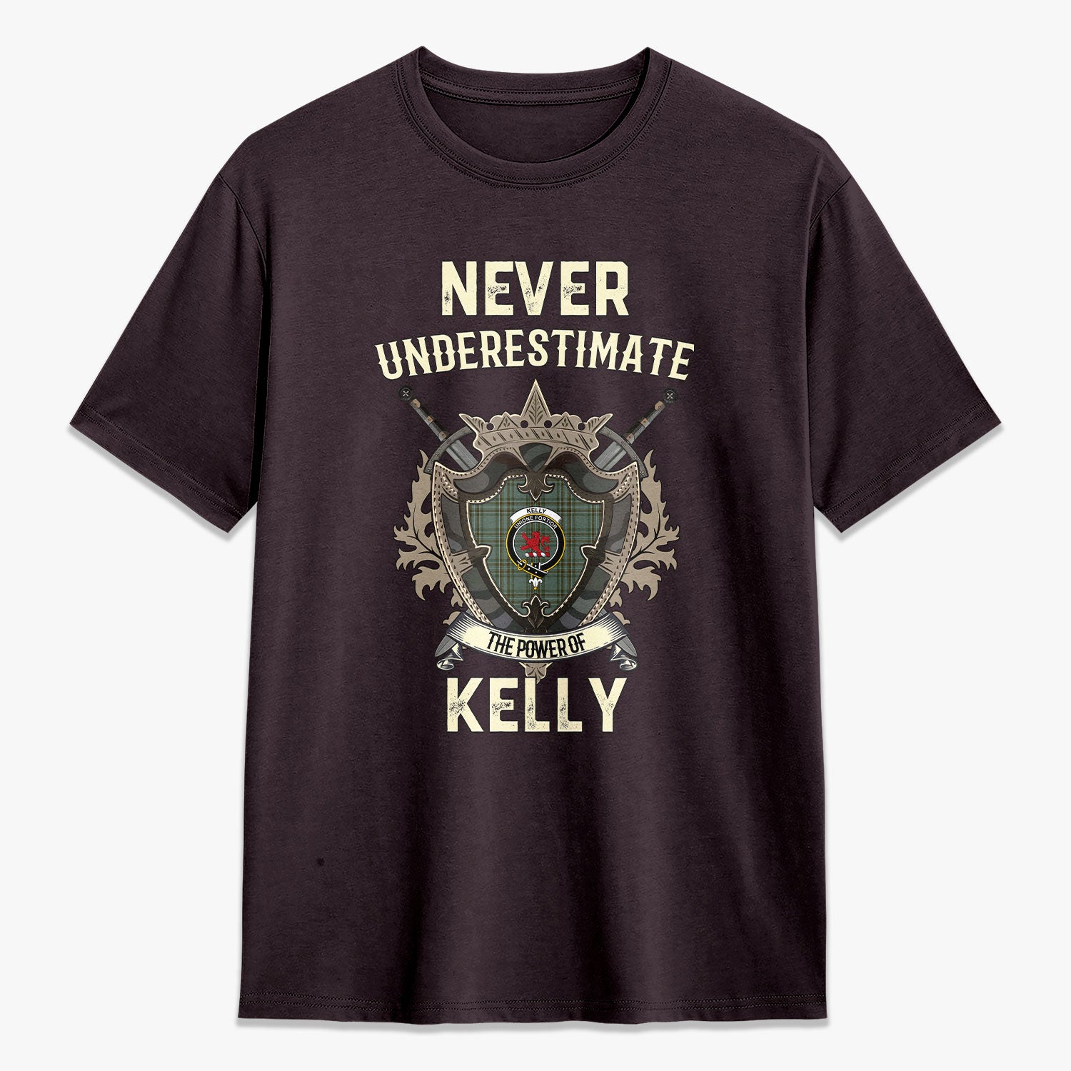 Kelly Dress Tartan Crest 2D T-shirt - Never Underestimate Style