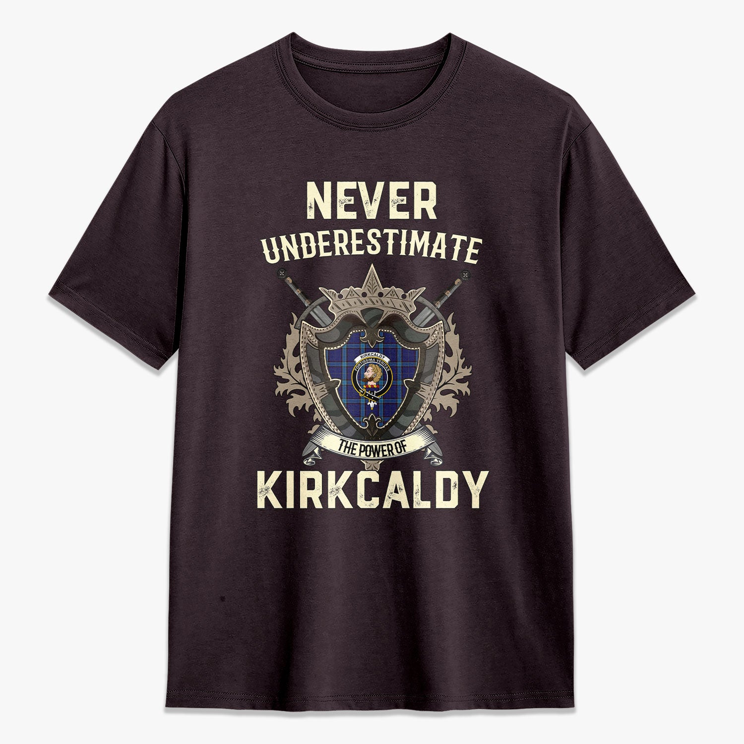 Kirkcaldy Tartan Crest 2D T-shirt - Never Underestimate Style