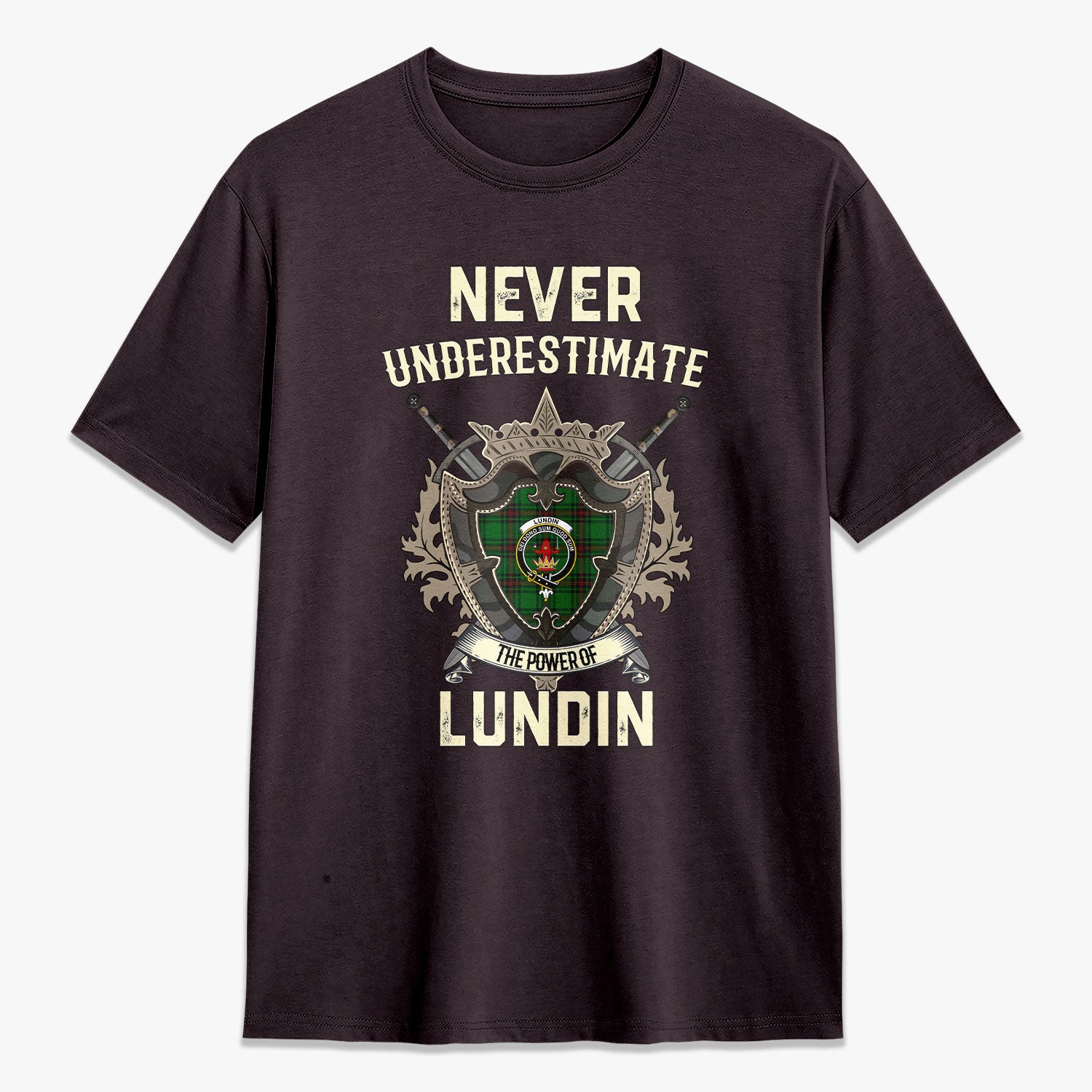 Lundin Tartan Crest 2D T-shirt - Never Underestimate Style