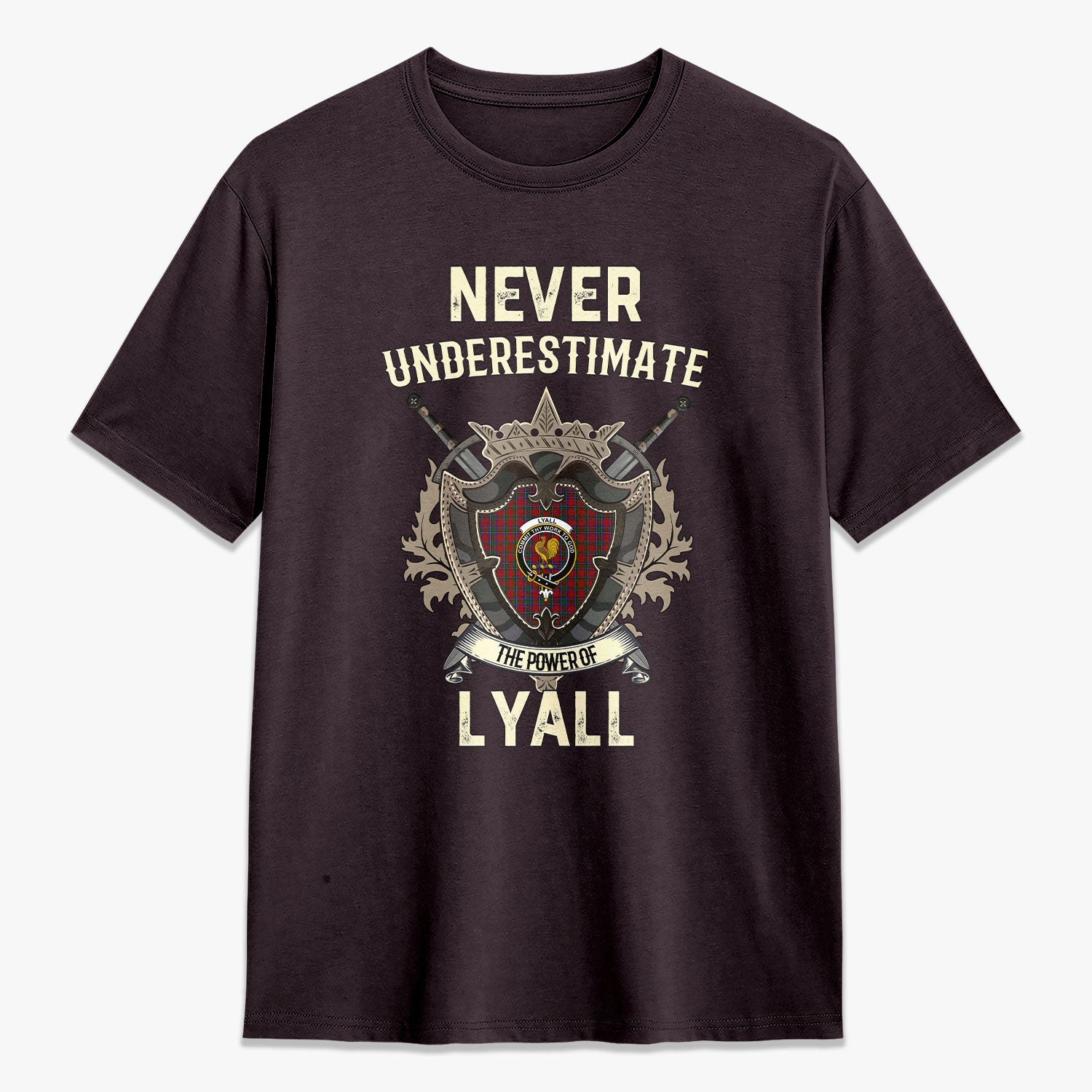 Lyall Tartan Crest 2D T-shirt - Never Underestimate Style