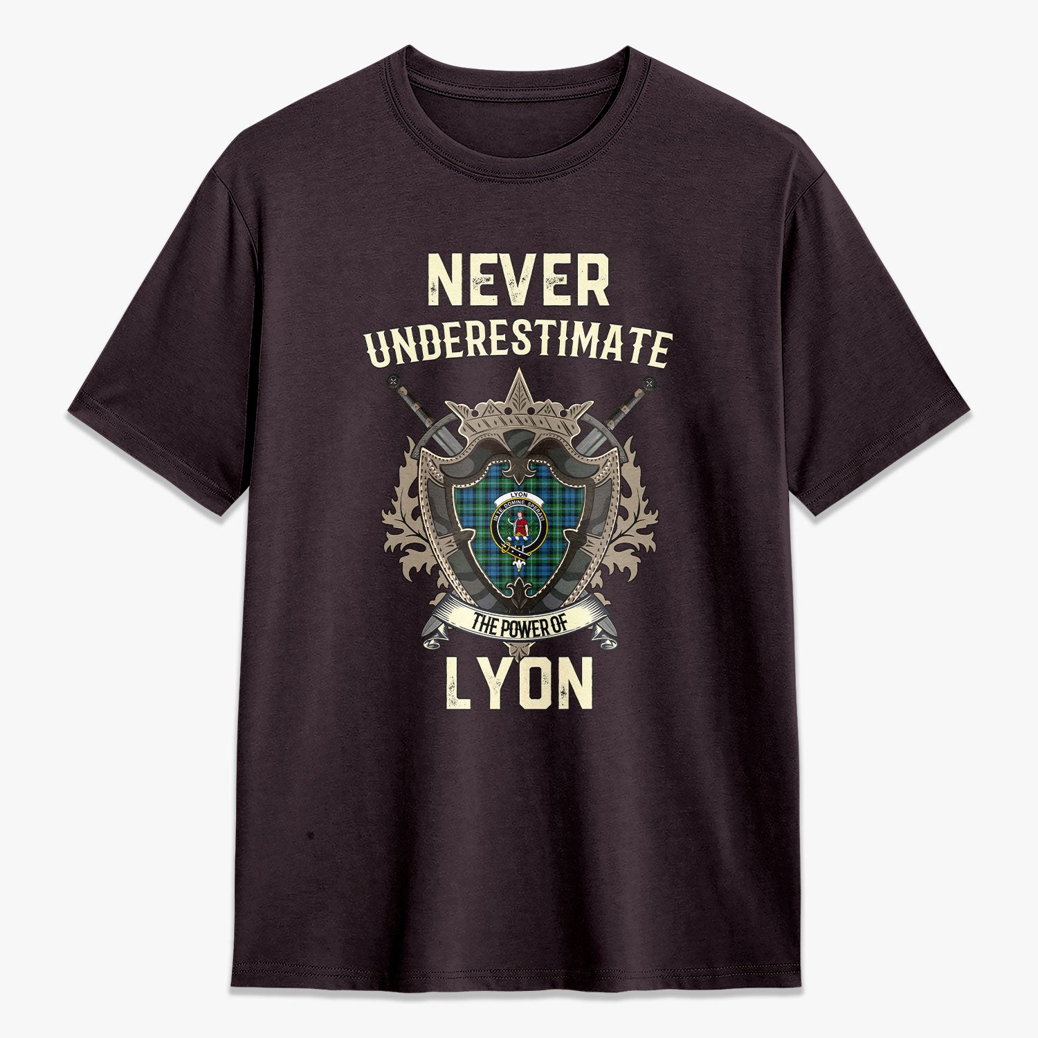 Lyon Tartan Crest 2D T-shirt - Never Underestimate Style