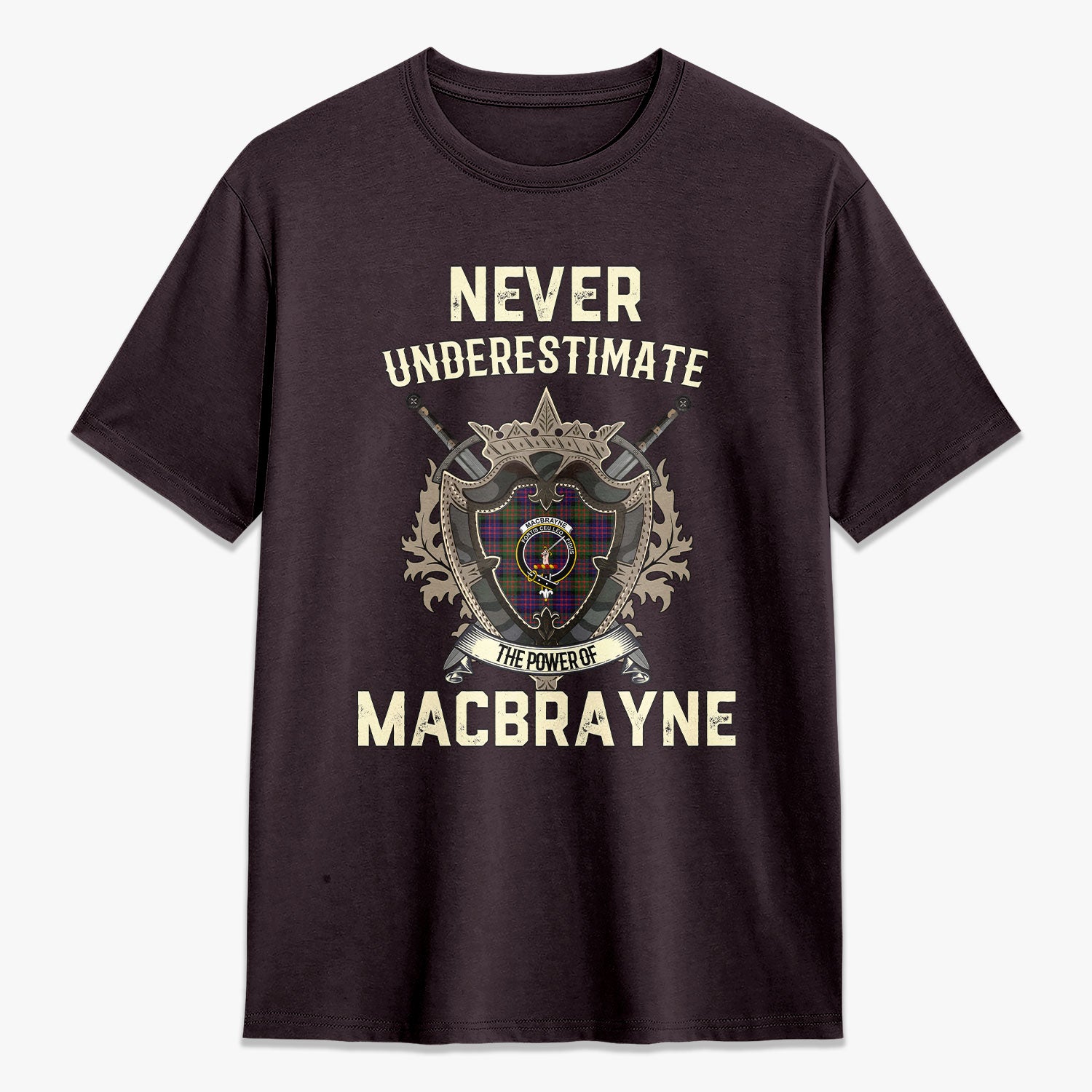 MacBrayne Tartan Crest 2D T-shirt - Never Underestimate Style