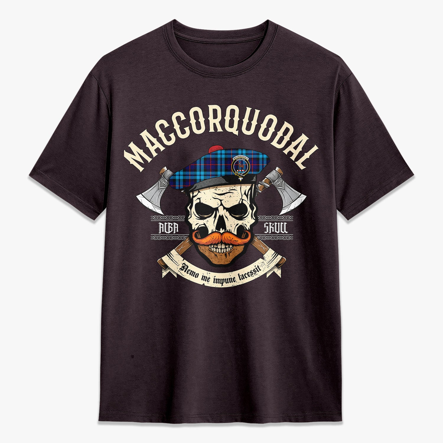 MacCorquodale Tartan Crest 2D T-shirt - Alba Skull Style