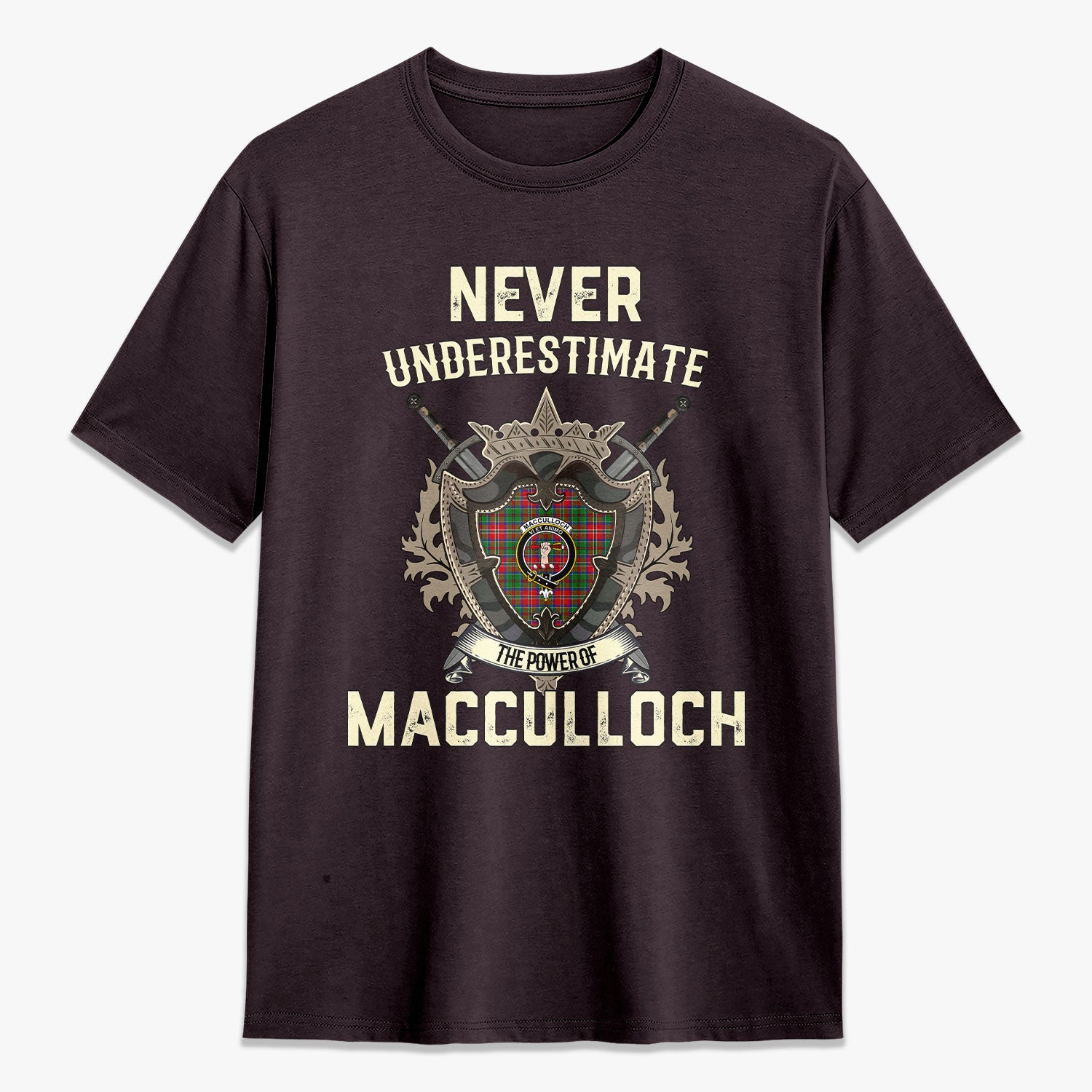 MacCulloch (McCulloch) Tartan Crest 2D T-shirt - Never Underestimate Style