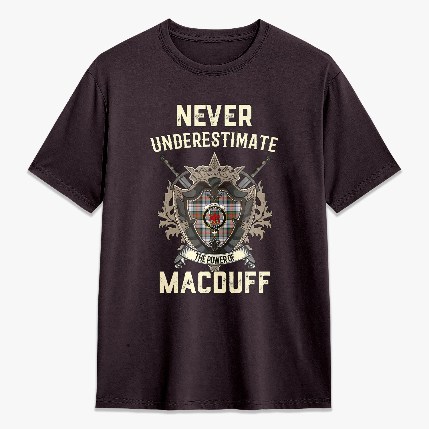 MacDuff Dress Ancient Tartan Crest 2D T-shirt - Never Underestimate Style