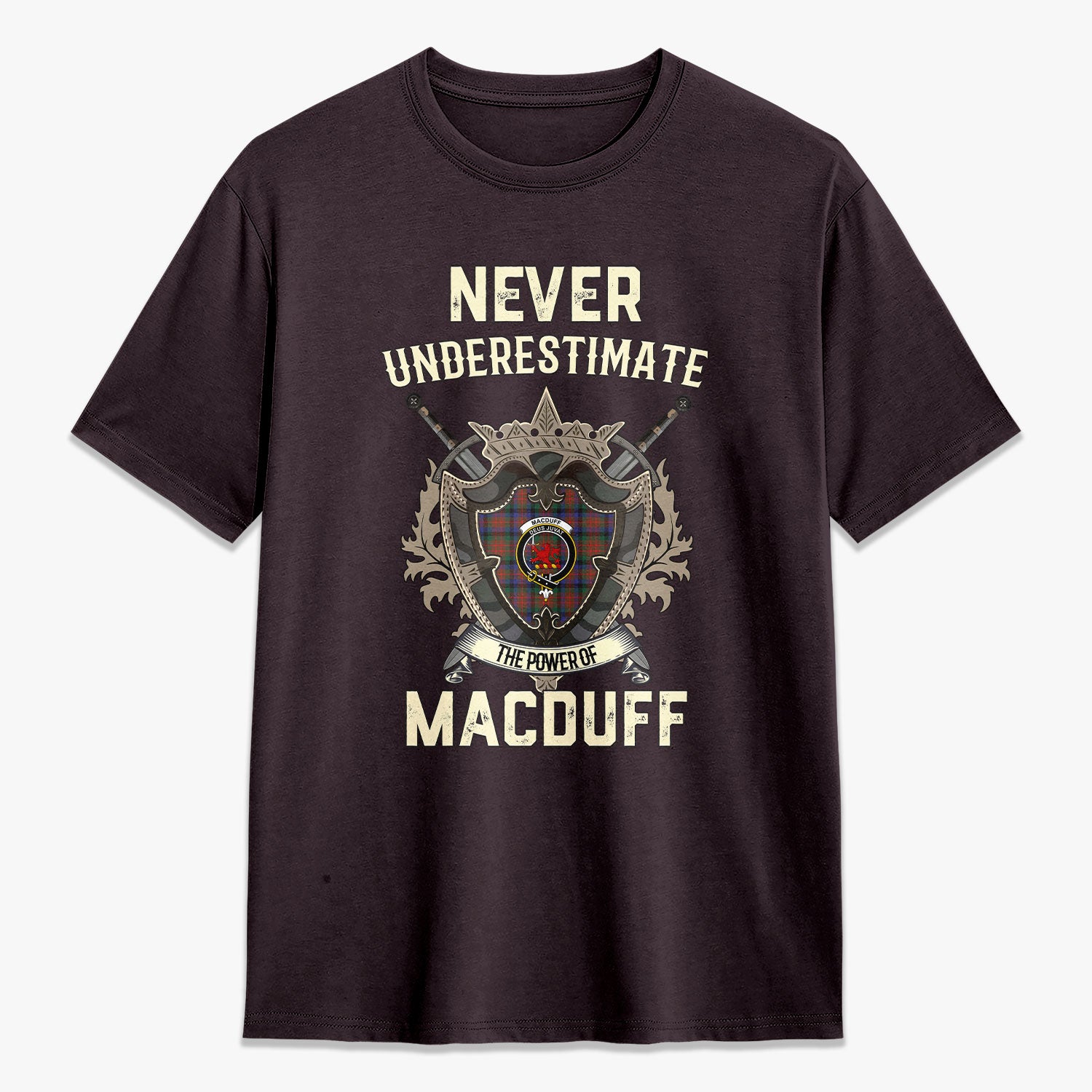 MacDuff Hunting Modern Tartan Crest 2D T-shirt - Never Underestimate Style