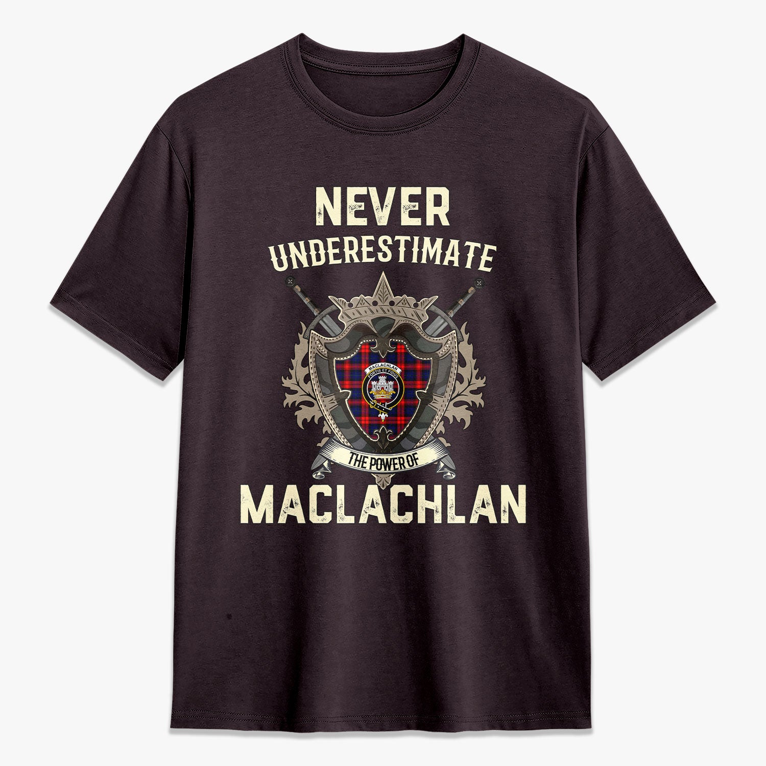 MacLachlan Modern Tartan Crest 2D T-shirt - Never Underestimate Style