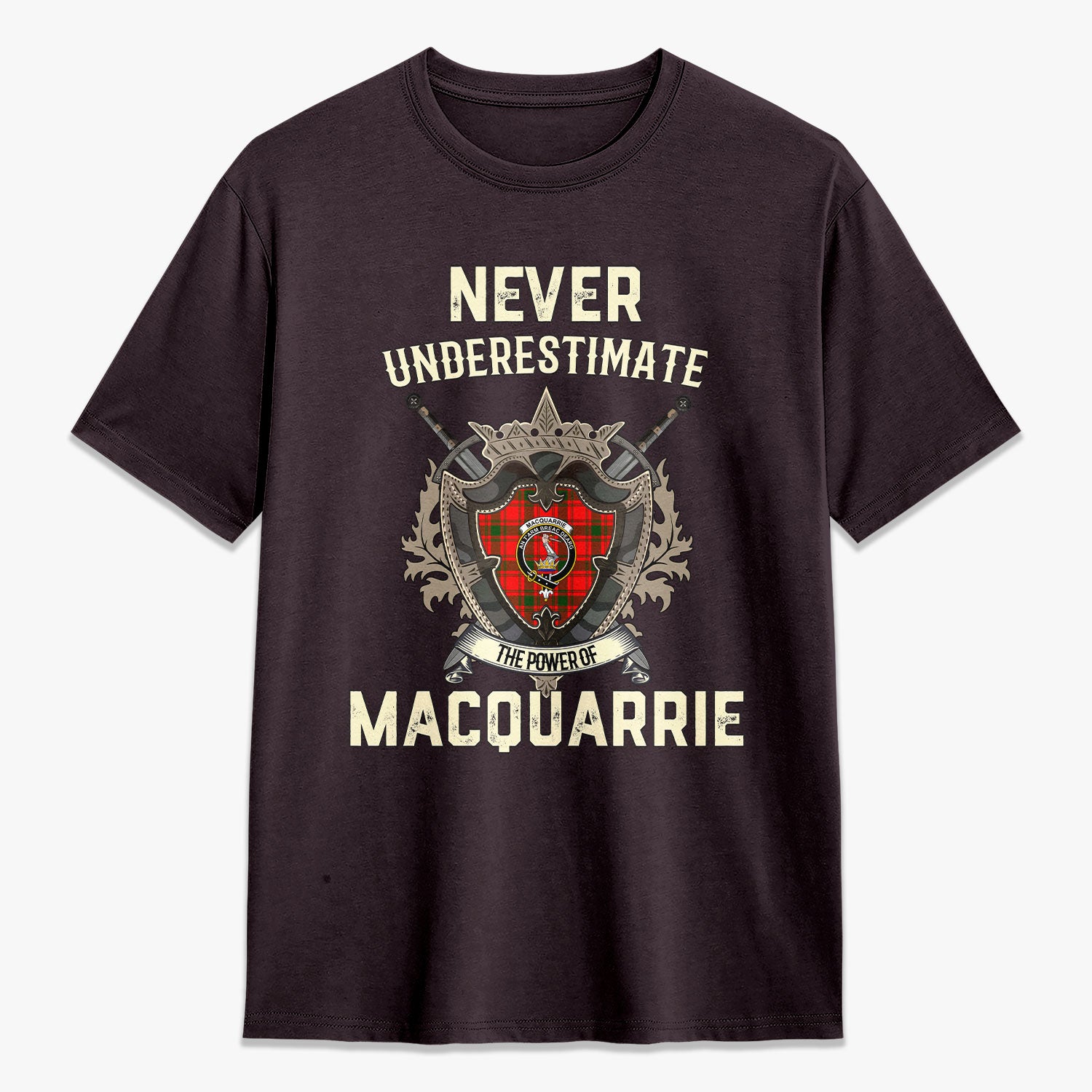MacQuarrie Tartan Crest 2D T-shirt - Never Underestimate Style