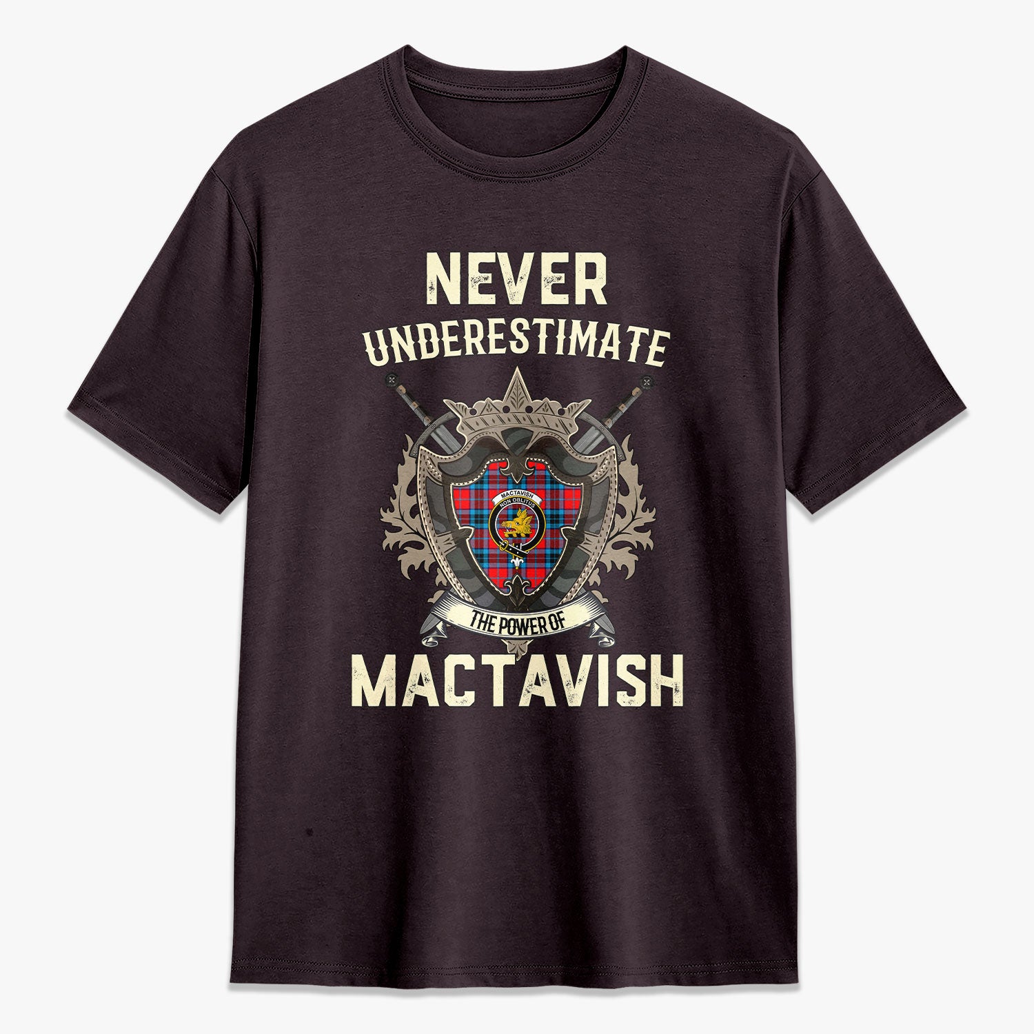 MacTavish Modern Tartan Crest 2D T-shirt - Never Underestimate Style
