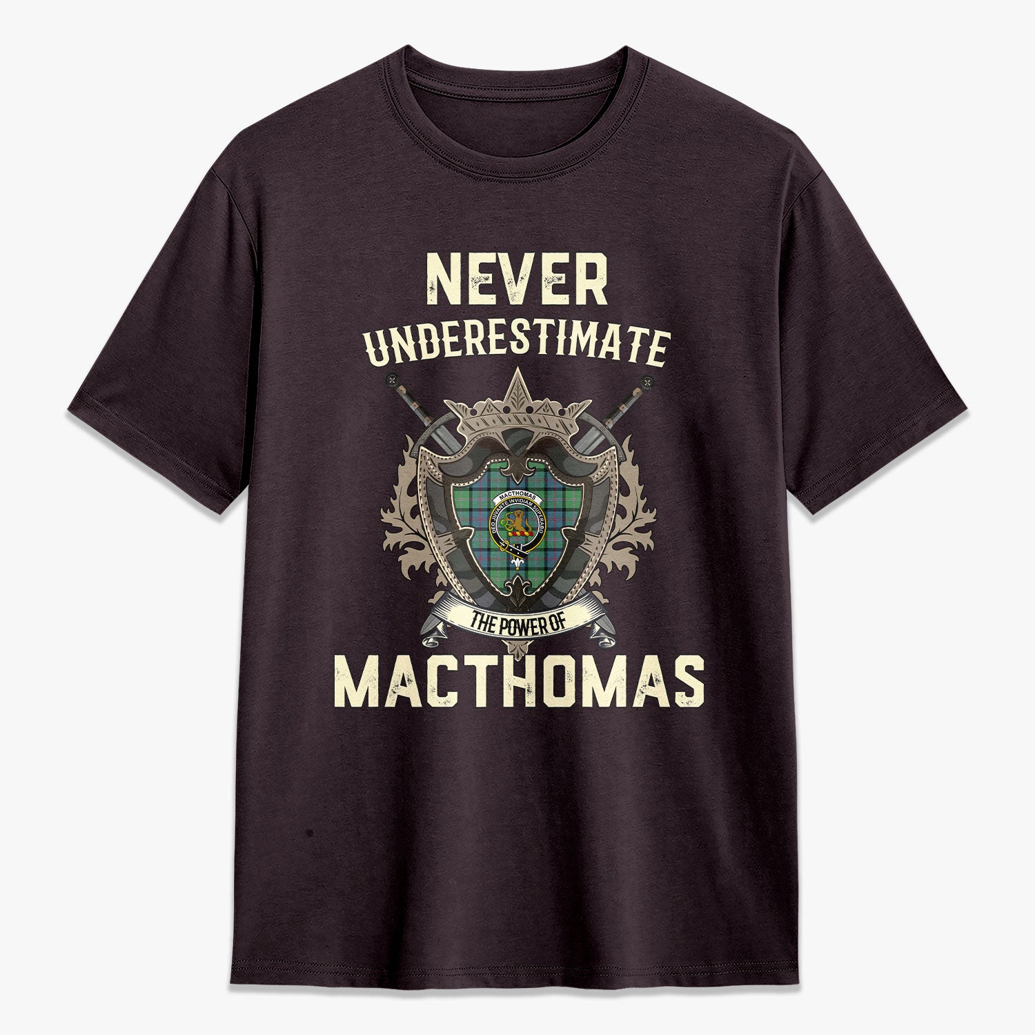 MacThomas Ancient Tartan Crest 2D T-shirt - Never Underestimate Style