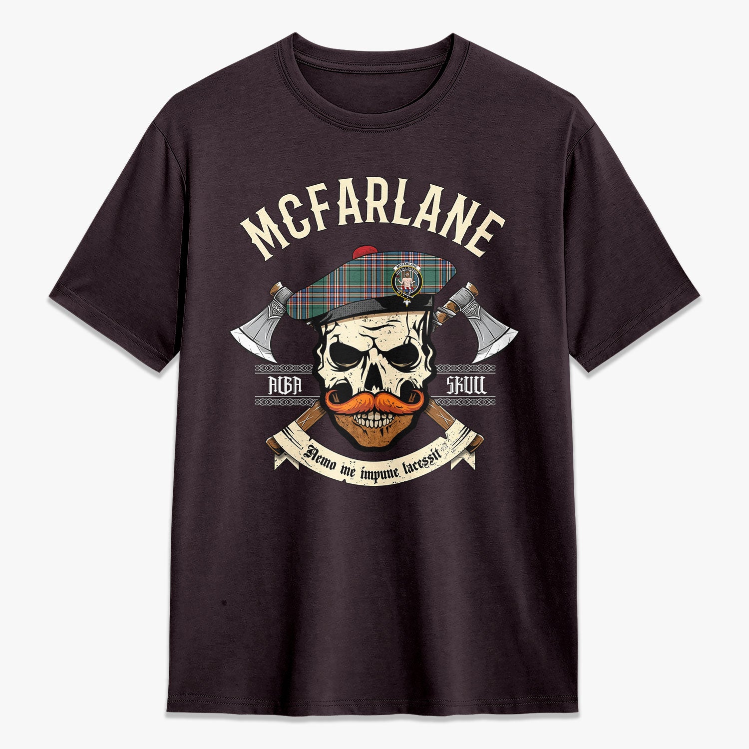 McFarlane Hunting Ancient Tartan Crest 2D T-shirt - Alba Skull Style