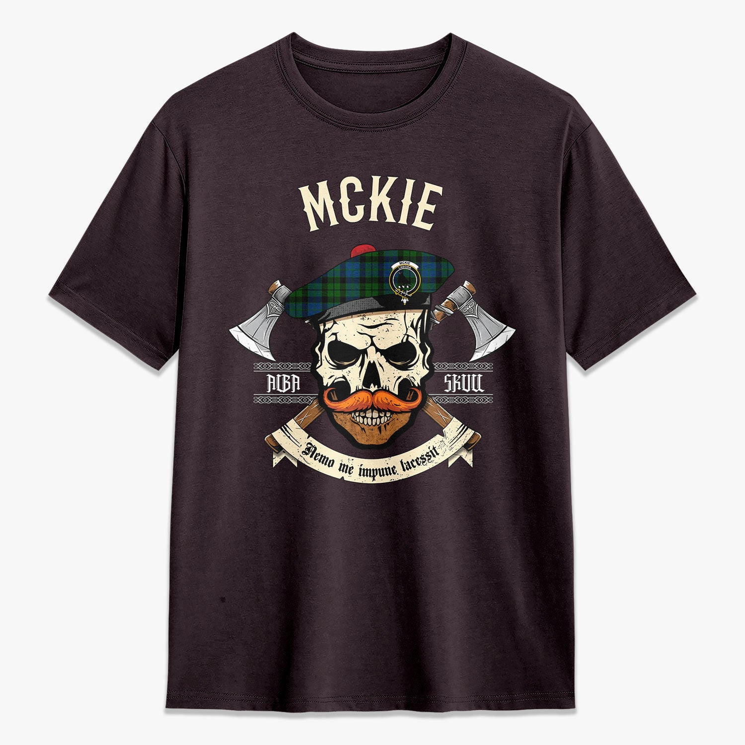 McKie Tartan Crest 2D T-shirt - Alba Skull Style