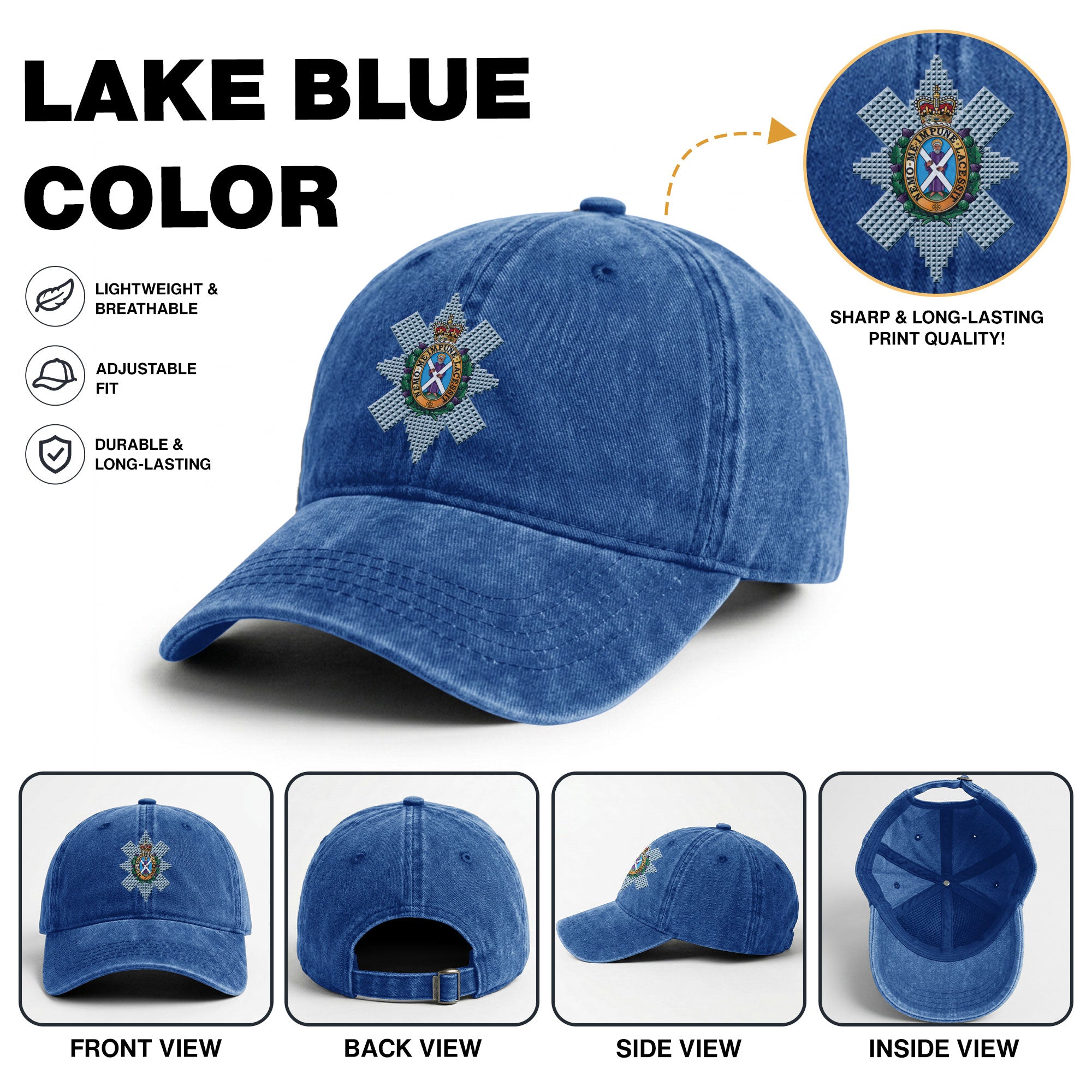 Black Watch Crest Washed Classic Cap